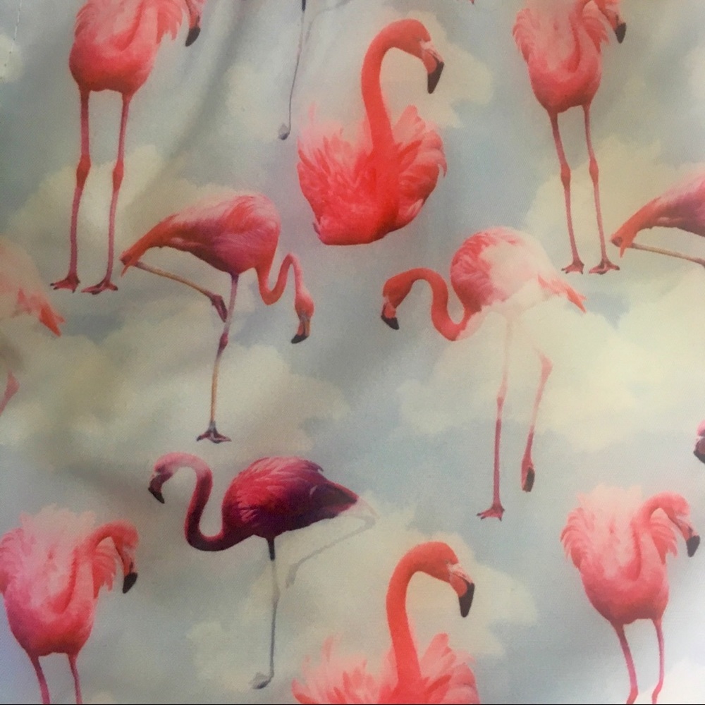 Stella Cove kids blue pink white flamingo birds swim trunks shorts - Picture 5 of 5
